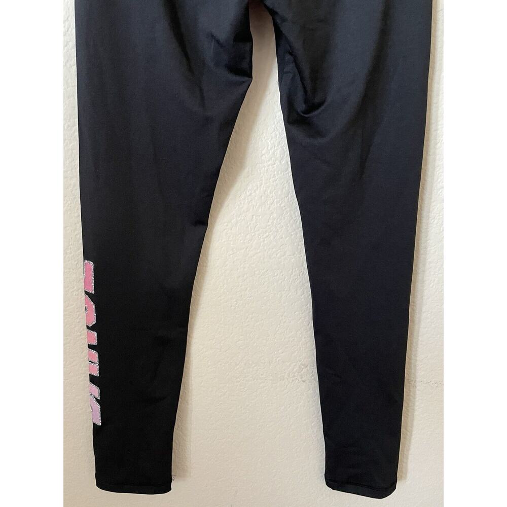 Justice Black Dance Glitter Sparkle High Waist Full Length Leggings Size 12 - Picture 6 of 7